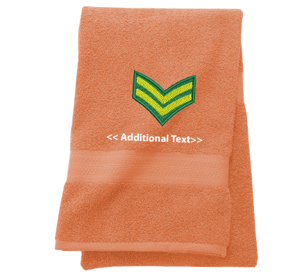 Personalised Corporal Stripe Military Towels  Terry Cotton Towel
